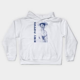 Mary Poppins Vintage Blue Kids Hoodie